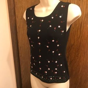 Joseph A. Black embellished tank top size S